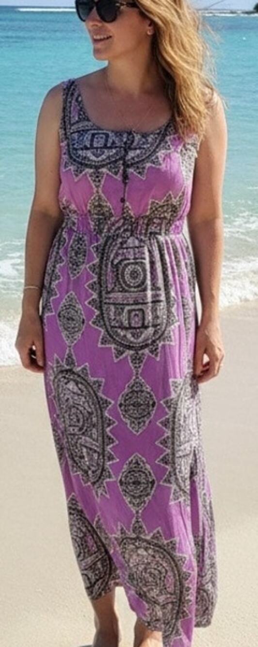 Maeve Annas Silk Maxi Dress